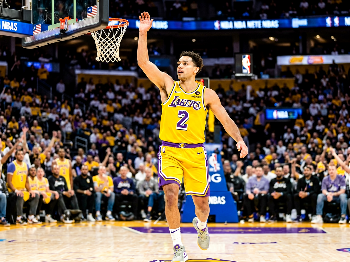 NBA湖人vs勇士比赛精彩画面